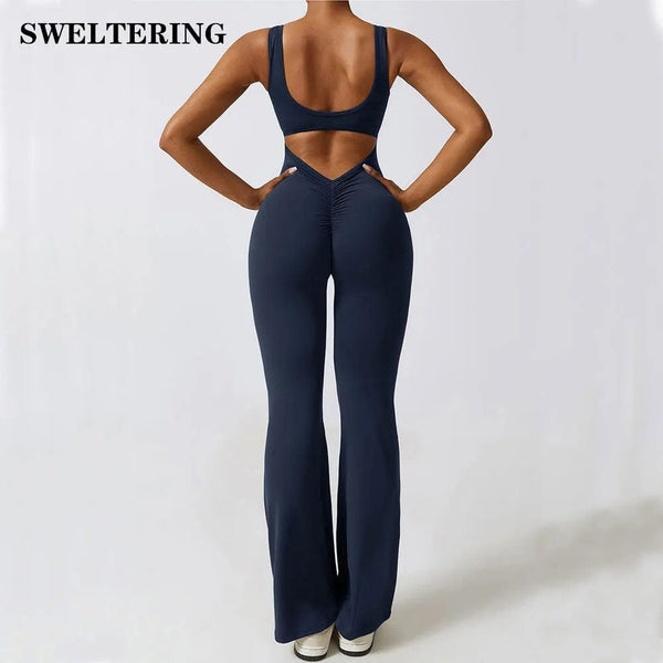 Planet Gates Women Jumpsuits One-Piece Yoga Suit Dance Belly Tightening Fitness Workout Set Stretch Bodysuit Gym Clothes Push Up Sportswear