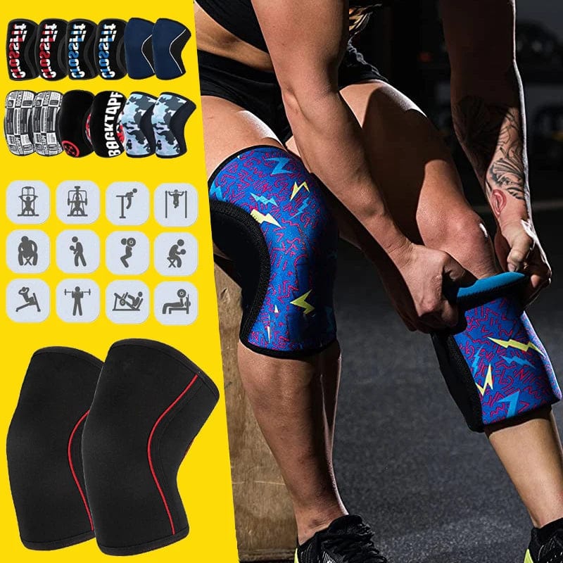 Planet Gates Women Men Teens 7mm Neoprene Sport Knee Pads Compression Weightlifting Pressured Crossfit Training Knee Pads Support Custom Logo