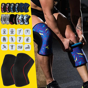 Planet Gates Women Men Teens 7mm Neoprene Sport Knee Pads Compression Weightlifting Pressured Crossfit Training Knee Pads Support Custom Logo