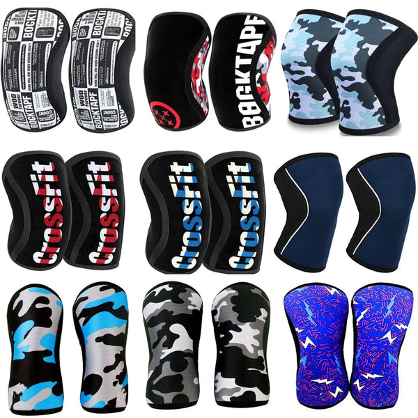 Planet Gates Women Men Teens 7mm Neoprene Sport Knee Pads Compression Weightlifting Pressured Crossfit Training Knee Pads Support Custom Logo