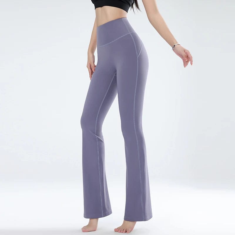 Planet Gates Women's leggings slim yoga pants women's high waisted wide leg pants sports bell bottoms breathable quick dry bottom
