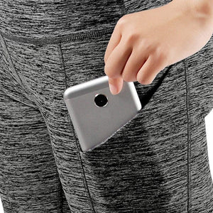 Planet Gates Women's Sports Pants 3/4 Gym Sport Woman Tights Casual Cropped Female Leggings For Fitness Women Yoga Pants with Side Pockets