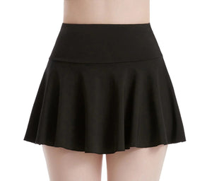 Planet Gates Women's Tennis Culottes High Waist Pocket Fitness Skirt Training Athletic Running Yoga Sports Shorts Lining Girl Anti-emptied