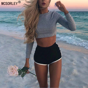 Planet Gates Women Skinny Shorts Solid Sexy  Fitness Elastic Waist Shorts Female 2021 Summer Yoga Bodybuilding Seamless Beach Short Pants