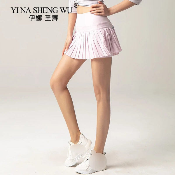 Planet Gates Women Sports Tennis Skirts Skirt Fitness Shorts High Waist Athletic Running Short Quick Dry Sport Skort Pocket Short Skirt New