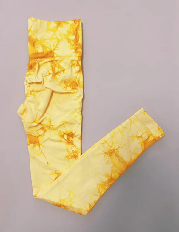 Planet Gates Women Tiedye Gym Leggings Seamless Yoga Pants Scrunch Sports Fitness Tights High Waist Workout Training Leggins Drop Shipping