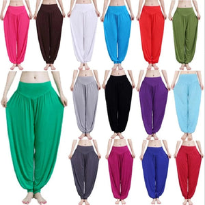 Planet Gates Women Yoga Pants Women Plus Size Sports Pants Yoga Leggings Colorful Bloomers Dance Yoga TaiChi Pants Modal WomenTrousers