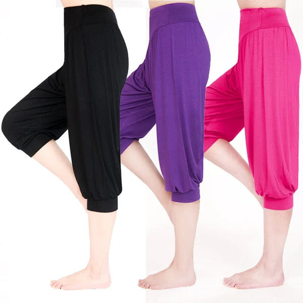 Planet Gates Women Yoga Pants Women Plus Size Sports Pants Yoga Leggings Colorful Bloomers Dance Yoga TaiChi Pants Modal WomenTrousers