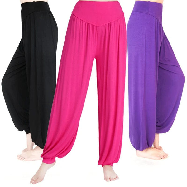 Planet Gates Women Yoga Pants Women Plus Size Sports Pants Yoga Leggings Colorful Bloomers Dance Yoga TaiChi Pants Modal WomenTrousers