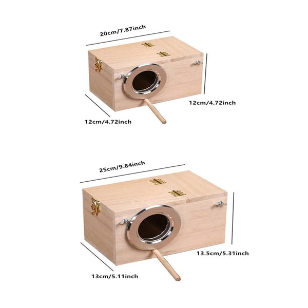 Planet Gates Wood Bird House Nest Birds Breeding Box Bird Parrot Breeding Decorative Cages Pet Accessories Home Balcony Decoration