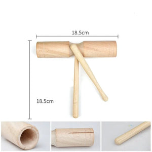 Planet Gates Wood handle Bell 70g Toddlers Early Education Castanet Sand Hammer Tambourine Kindergarten Orff Percussion Instrument Musical Toys for Baby 1pc