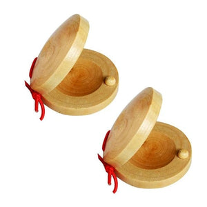 Planet Gates Wood handle Bell 70g Toddlers Early Education Castanet Sand Hammer Tambourine Kindergarten Orff Percussion Instrument Musical Toys for Baby 1pc