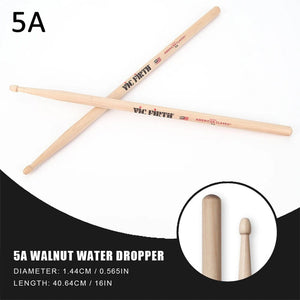 Planet Gates Wooden 5A 1 Pair 5A/7A Drumsticks Mallets Jazz Drum Sticks Percussion Consistent Weight and Pitch American Hickory Classic Drum Sticks