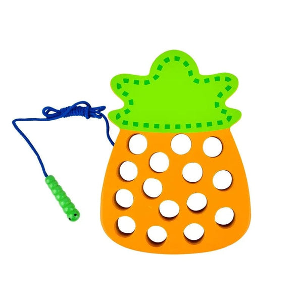 Planet Gates Wooden Baby Animal Threading Toys Blocks Board Games Stacking Toys Montessori Hands-on Ability Educational Children Blocks Gifts