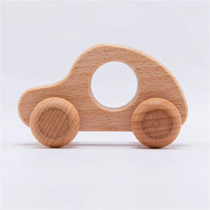 Planet Gates Wooden Baby Car Toys Beech Wooden Dinosaur Cartoon Car Teether Educational Montessori Toys For Children Teething Baby Toys