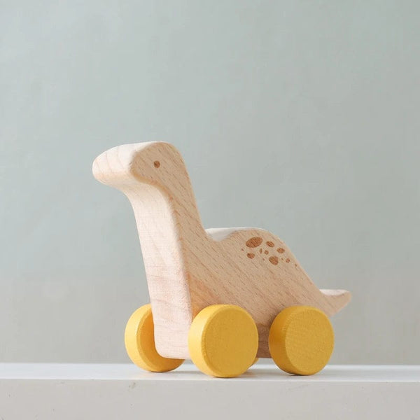 Planet Gates Wooden Baby Car Toys Beech Wooden Dinosaur Cartoon Car Teether Educational Montessori Toys For Children Teething Baby Toys