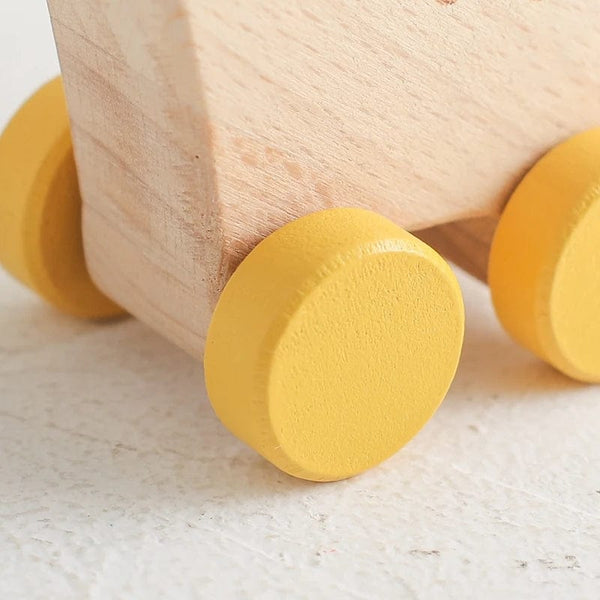 Planet Gates Wooden Baby Car Toys Beech Wooden Dinosaur Cartoon Car Teether Educational Montessori Toys For Children Teething Baby Toys