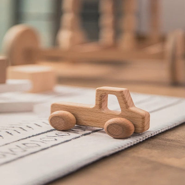 Planet Gates Wooden Baby Car Toys Beech Wooden Dinosaur Cartoon Car Teether Educational Montessori Toys For Children Teething Baby Toys