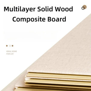 Planet Gates Wooden Cat Tree House Multifunction Pet Furniture Kitten Climbing Toy Cat Scratching Posts Cat Tower Soft Flannel Hammock Bed