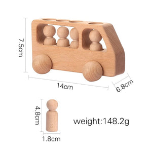 Planet Gates Wooden doll bus / CHINA Wooden Train Birthday Toy  Montessori Toys Baby Educational Toys  Wooden Trolley  Baby Learning Toys  Number Of Wood Baby's Toys