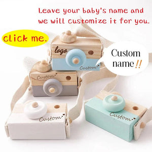 Planet Gates Wooden Fashion Camera Baby Toys Pendant Baby Block Montessori Toys for Children Wooden DIY Presents Nursing Gift Outdoor Toys
