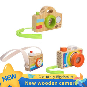 Planet Gates Wooden Fashion Camera Baby Toys Pendant Baby Block Montessori Toys for Children Wooden DIY Presents Nursing Gift Outdoor Toys