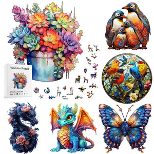 Planet Gates Wooden Puzzle Toys - Montessori - Irregular Wooden Puzzle - Adult 3D Puzzle - Children's Gifts - High difficulty Puzzle