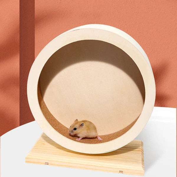 Planet Gates Wooden Running Wheel Training Silent Pet Supplies Gerbil Mice Rotatory Pig Cage Accessory Mute Roller Toy Hamster Wheel Exercise