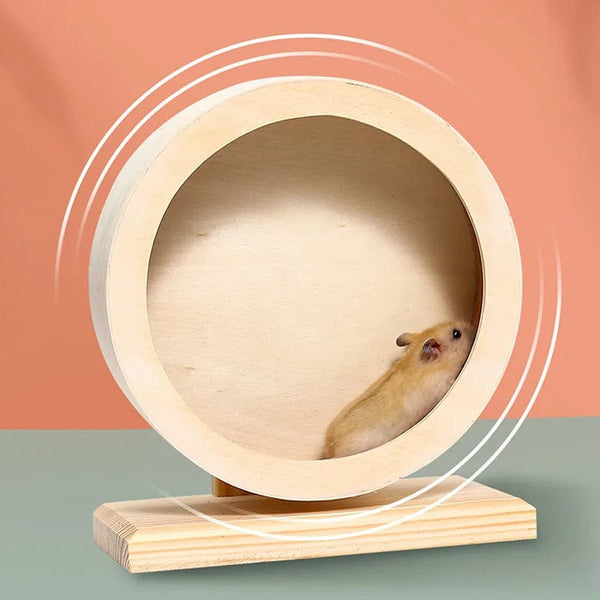 Planet Gates Wooden Running Wheel Training Silent Pet Supplies Gerbil Mice Rotatory Pig Cage Accessory Mute Roller Toy Hamster Wheel Exercise