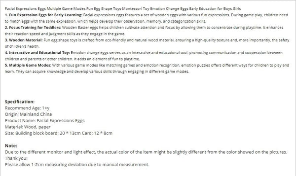 Planet Gates Wooden smiling face Kids Emotion Puzzles Montessori Parish Toys Expression Matching Board Game Sensory Thinking Educational Table Games for Kids