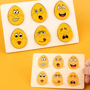 Planet Gates Wooden smiling face Kids Emotion Puzzles Montessori Parish Toys Expression Matching Board Game Sensory Thinking Educational Table Games for Kids