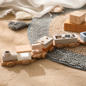 Planet Gates Wooden Train Birthday Toy  Montessori Toys Baby Educational Toys  Wooden Trolley  Baby Learning Toys  Number Of Wood Baby's Toys