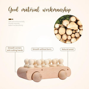 Planet Gates Wooden Train Birthday Toy  Montessori Toys Baby Educational Toys  Wooden Trolley  Baby Learning Toys  Number Of Wood Baby's Toys