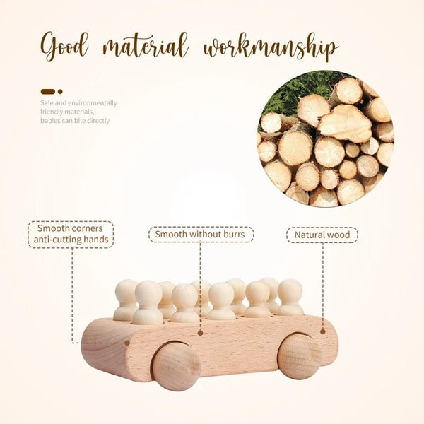 Planet Gates Wooden Train Birthday Toy  Montessori Toys Baby Educational Toys  Wooden Trolley  Baby Learning Toys  Number Of Wood Baby's Toys