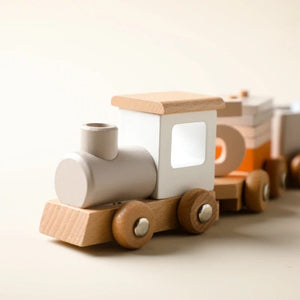 Planet Gates Wooden Train Birthday Toy  Montessori Toys Baby Educational Toys  Wooden Trolley  Baby Learning Toys  Number Of Wood Baby's Toys