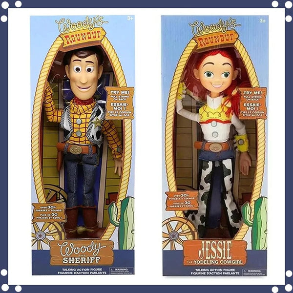 Planet Gates Woody Disney Toy Story 4 Anime Figure Talking Woody Buzz Jessie Rex Action Figures Model Decoration Collection christmas Toy Gifts