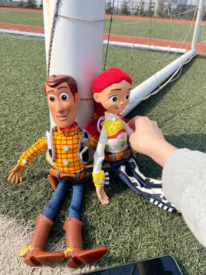 Planet Gates Woody Disney Toy Story 4 Anime Figure Talking Woody Buzz Jessie Rex Action Figures Model Decoration Collection christmas Toy Gifts