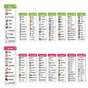 Planet Gates Word List Cards Kids Montessori English Word Lists Cards ESL Teaching Materials Sight Words Writing Vocabulary Building Autism Learning Toys