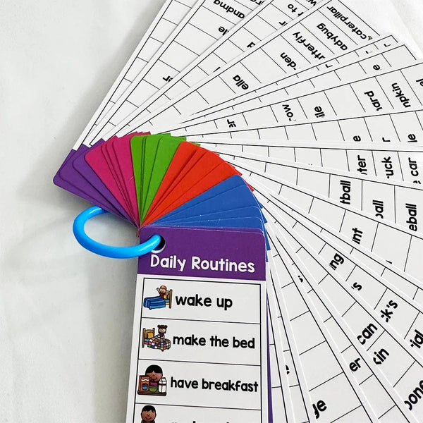 Planet Gates Word List Cards Kids Montessori English Word Lists Cards ESL Teaching Materials Sight Words Writing Vocabulary Building Autism Learning Toys