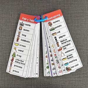 Planet Gates Word List Cards Kids Montessori English Word Lists Cards ESL Teaching Materials Sight Words Writing Vocabulary Building Autism Learning Toys