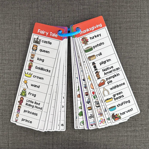 Planet Gates Word List Cards Kids Montessori English Word Lists Cards ESL Teaching Materials Sight Words Writing Vocabulary Building Autism Learning Toys
