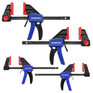 Planet Gates WORKPRO 4-Piece Bar Clamp Set Woodworking Work Bar F Clamp Clip Set 4.5-inch & 6-inch DIY Carpentry Hand Tool Gadget