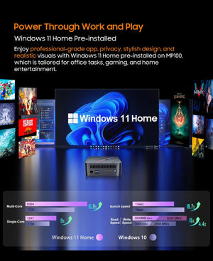 Planet Gates [World Premiere] Blackview Mini PC MP100 AMD R7 5700U Mini PC 8-Core 16-thread 16GB /32GB DDR4 512GB/1TB SSD Mini Computer PC