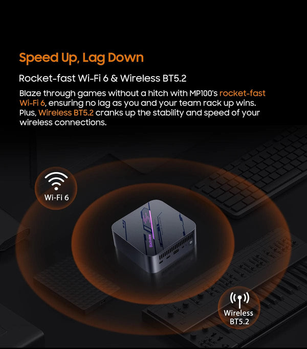 Planet Gates [World Premiere] Blackview Mini PC MP100 AMD R7 5700U Mini PC 8-Core 16-thread 16GB /32GB DDR4 512GB/1TB SSD Mini Computer PC