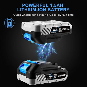 Planet Gates 【World Premiere】DEKO 20V MAX Cordless Brushless Wrench 350N.m High Torque Electric Impact Wrench Power Tools (DKBW20XL01)