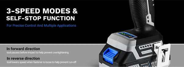 Planet Gates 【World Premiere】DEKO 20V MAX Cordless Brushless Wrench 350N.m High Torque Electric Impact Wrench Power Tools (DKBW20XL01)