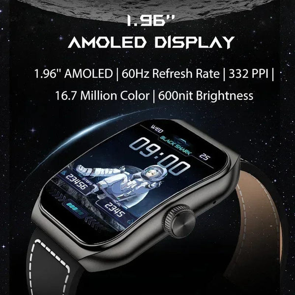 Planet Gates [World Premiere]Global Version BLACKSHARK GT3 Smart Watch 1.96'' Curved Amoled Display Support Bluetooth Call 100+ Sport Modes