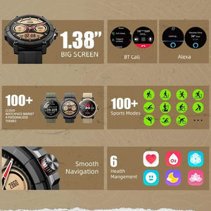 Planet Gates [World Premiere]MASX Oasis X Premium GPS Smart Watch Alexa Built-in GPS Hi-Fi Bluetooth Phone Calls Military Grade Sports Watch