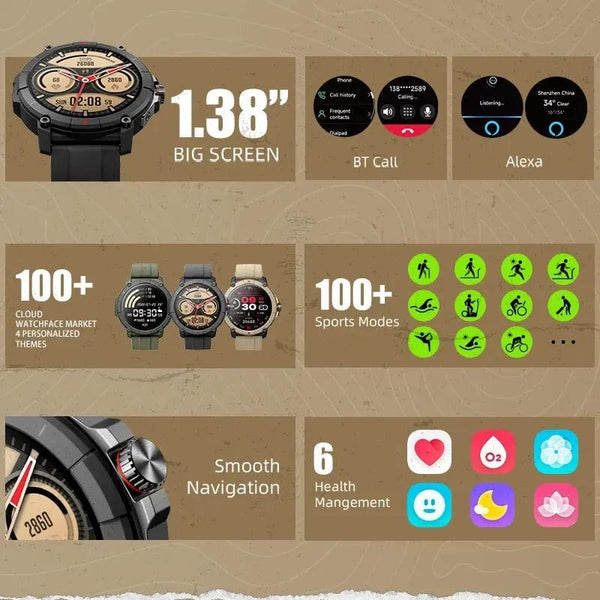 Planet Gates [World Premiere]MASX Oasis X Premium GPS Smart Watch Alexa Built-in GPS Hi-Fi Bluetooth Phone Calls Military Grade Sports Watch