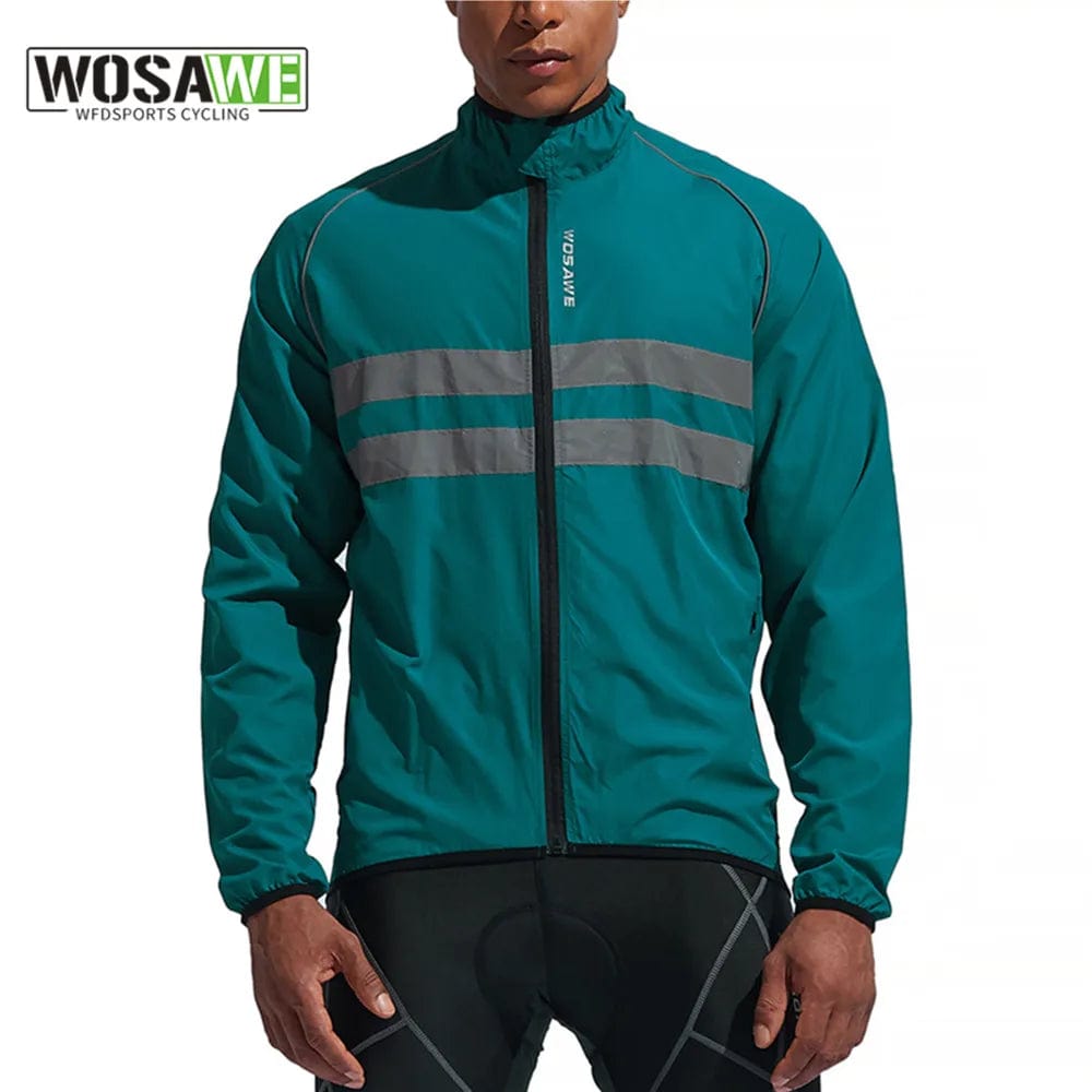 Planet Gates WOSAWE Cycling Jacket Man Windproof Waterproof Reflective Ultralight MTB Mountain Bicycle Wind Jackets Cycling Bike Windbreaker